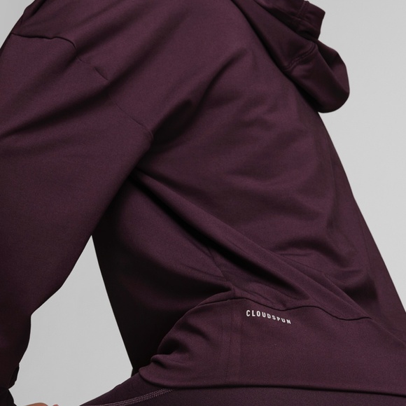 Women's Puma Cloudspun Hoodie Midnight Plum Size Small - Picture 2 of 4